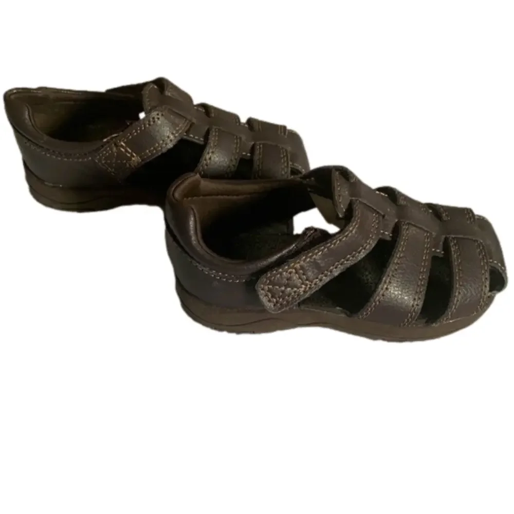 Garanimals Brown Sandals With Velcro Straps Size 6